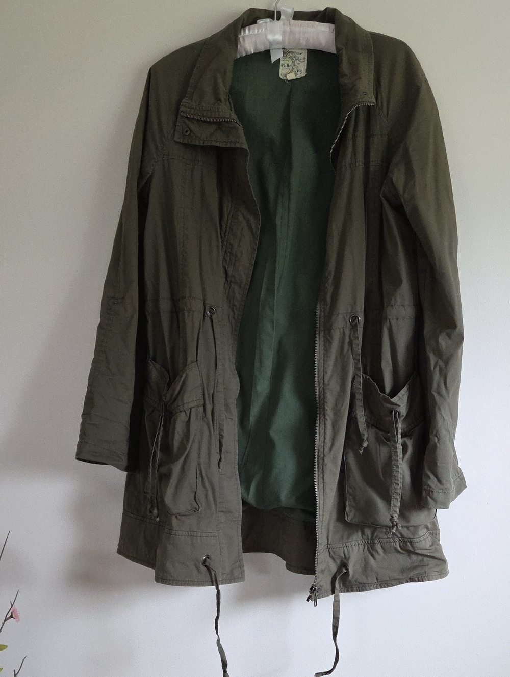 Tulle Olive Green Military Field Jacket